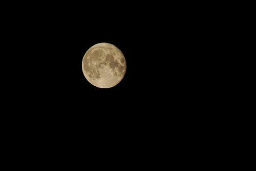 Free Full Moon on Dark Sky Stock Photo