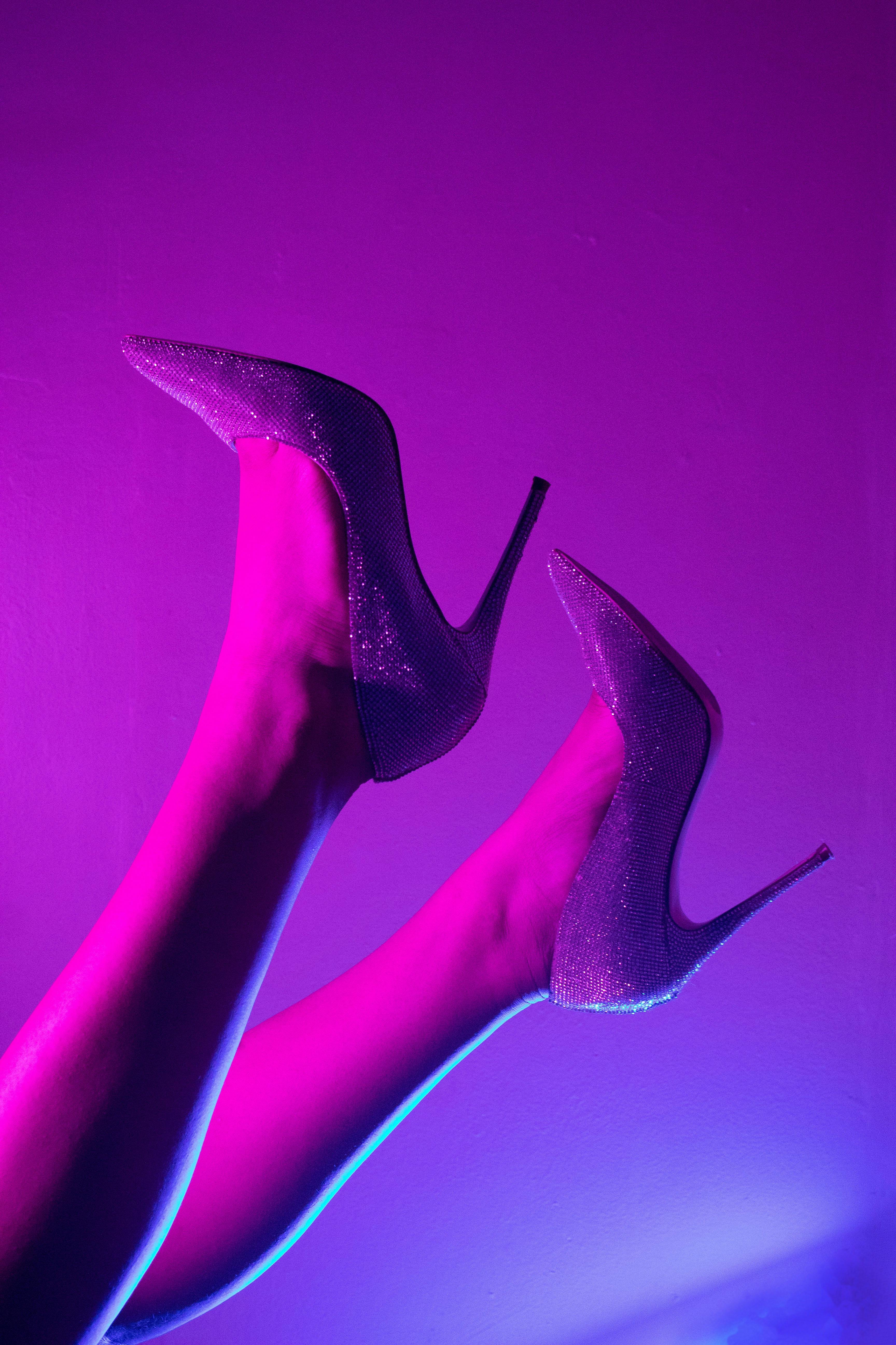 NV Style Women Purple Heels Sandal