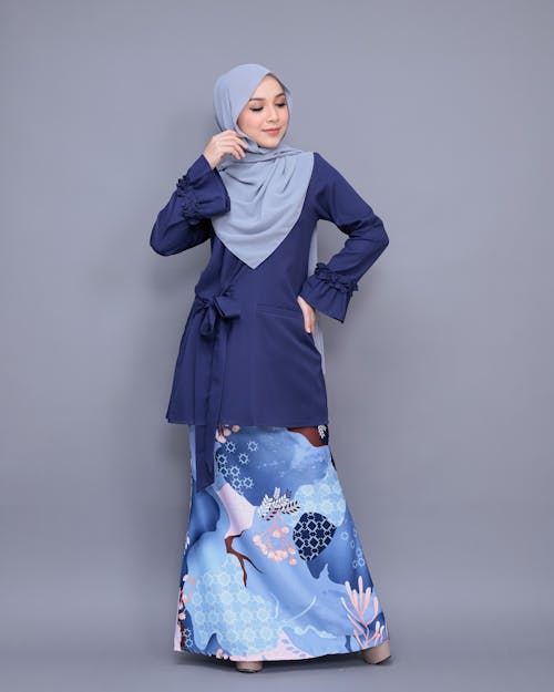 Woman in Blue Hijab