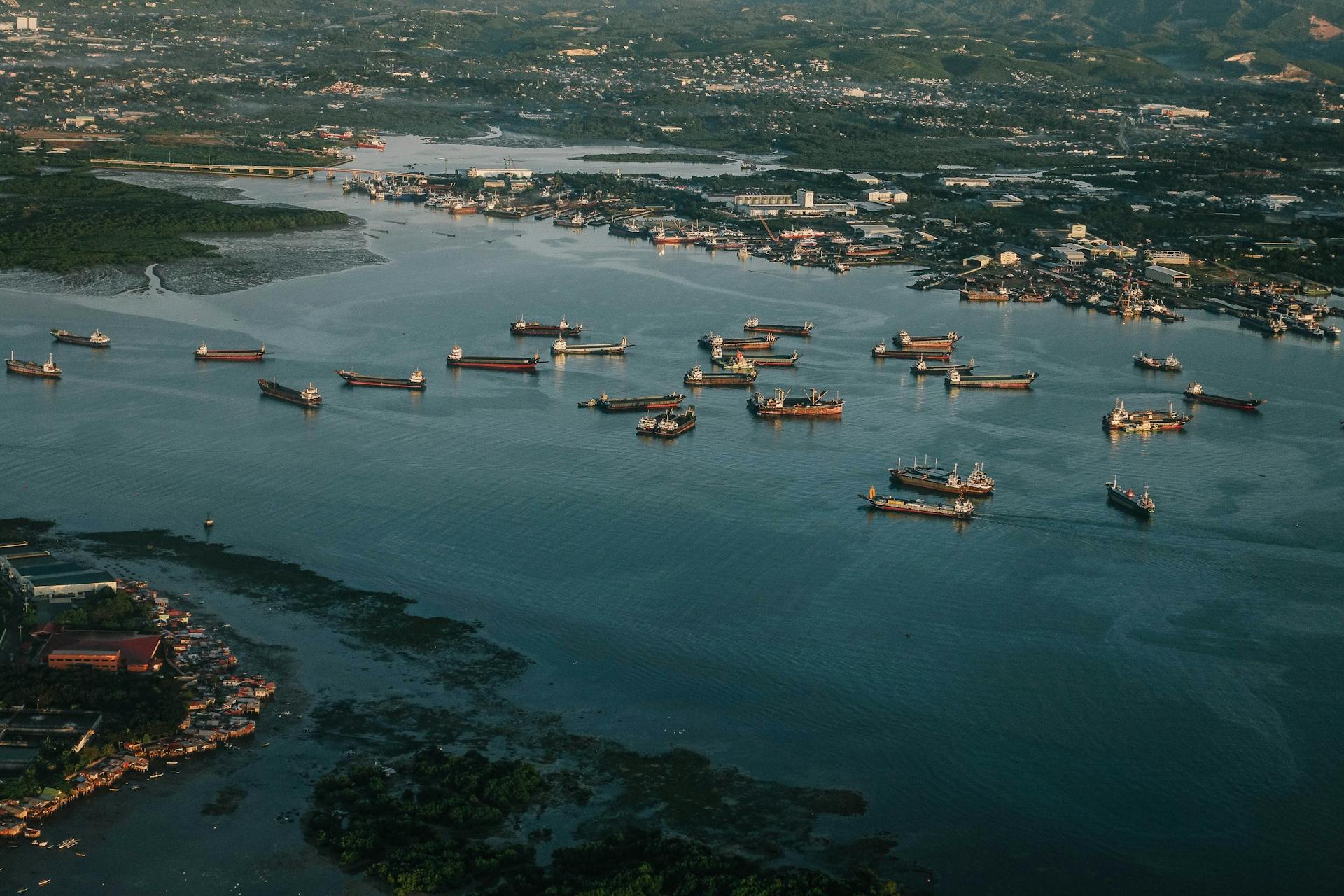 Aerial Photography of Ships on Body of Water