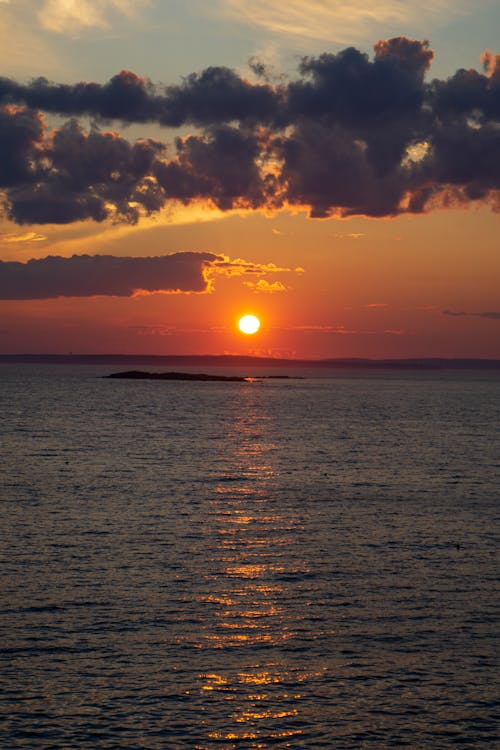 Seascape Scenery During Golden Hour