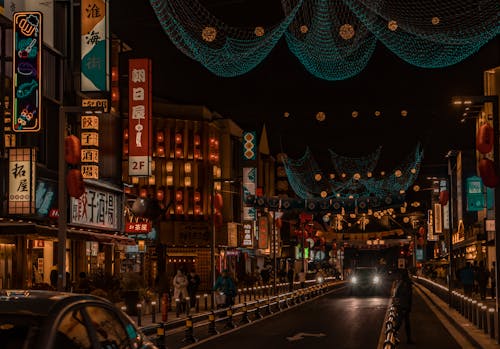 Ücretsiz cadde, Çin mahallesi, dükkanlar içeren Ücretsiz stok fotoğraf Stok Fotoğraflar