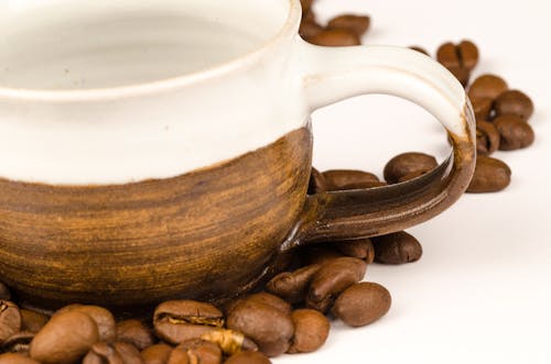 Free Brown Nuts and Brown Ceramic Tea Cup Stock Photo