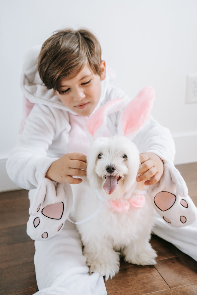 A Dog With Bunny Ears