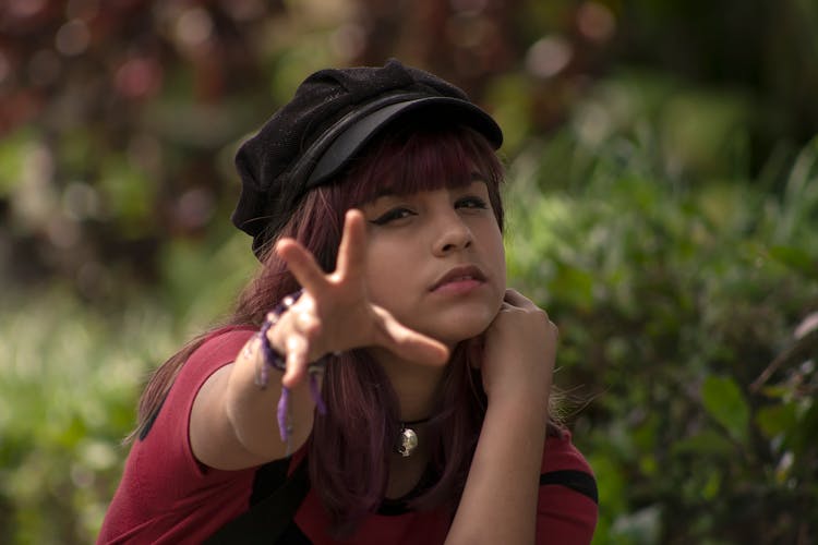 Close Up Photo Of A Girl Reaching Out