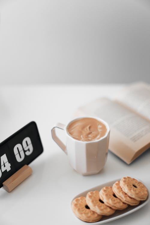 Free Close-up Photo of Cookies and Coffee Drink  Stock Photo