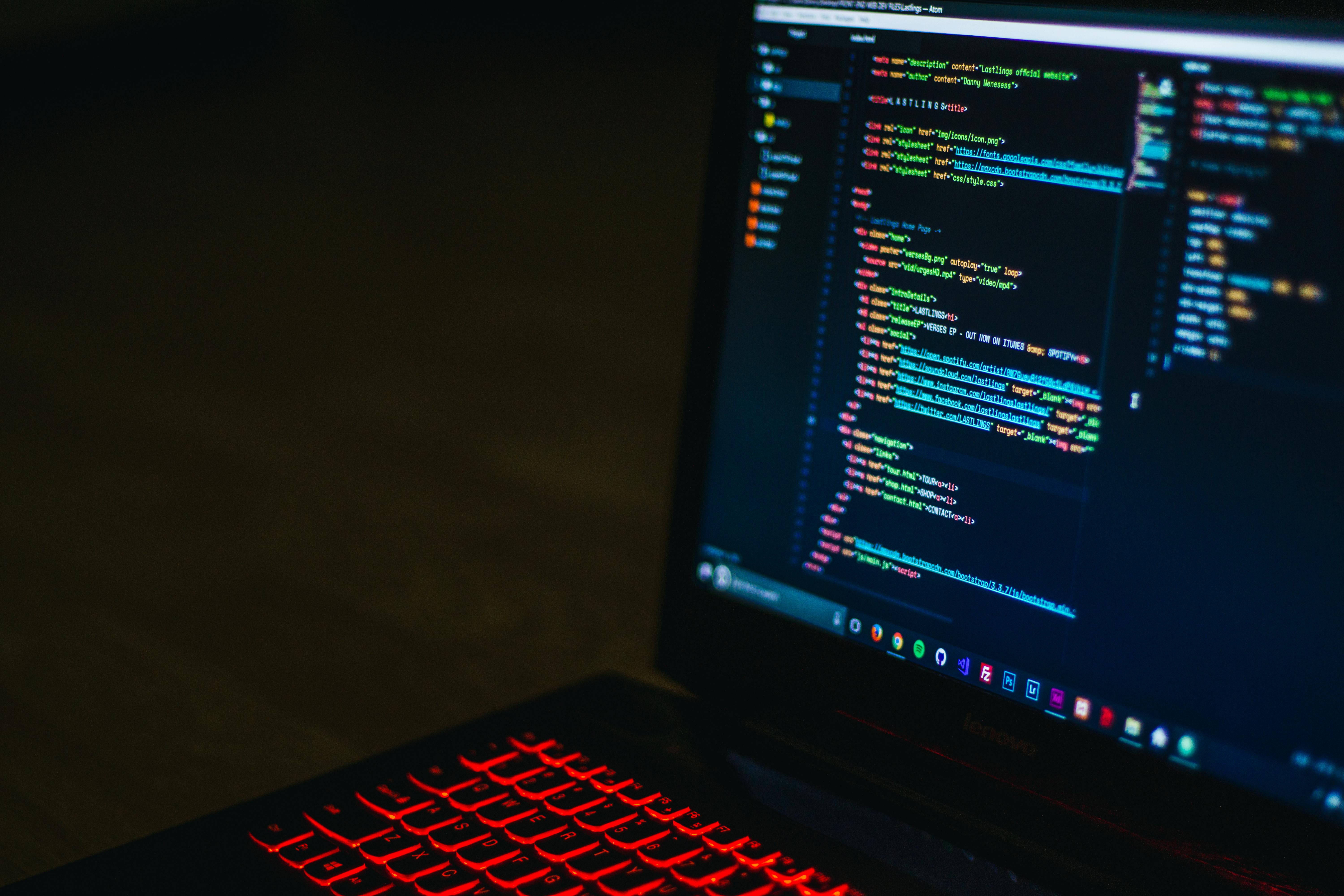 Mobile wallpaper: Programming, Code, Technology, Laptop, Dark