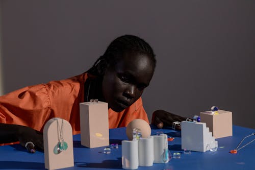 Model Posing by Display of Jewelry