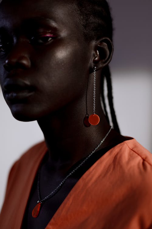 Portrait of a Woman with a Necklace and an Earring