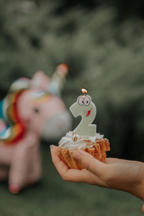 Gratis lagerfoto af cupcake, fødselsdag, hånd