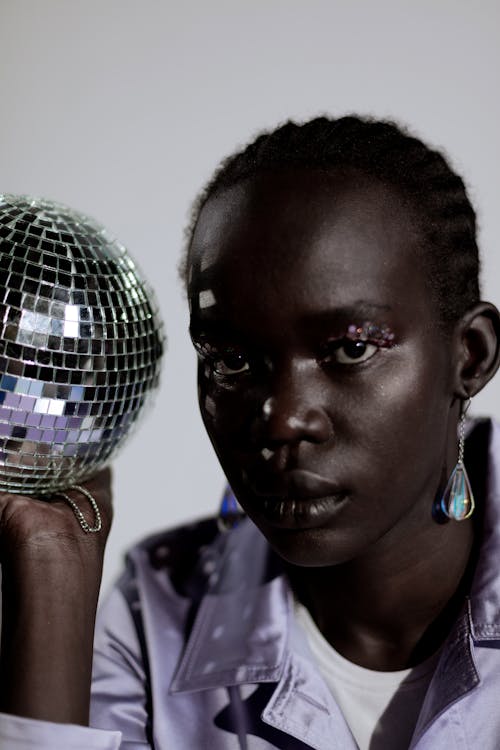 Portrait of a Woman with a Disco Ball