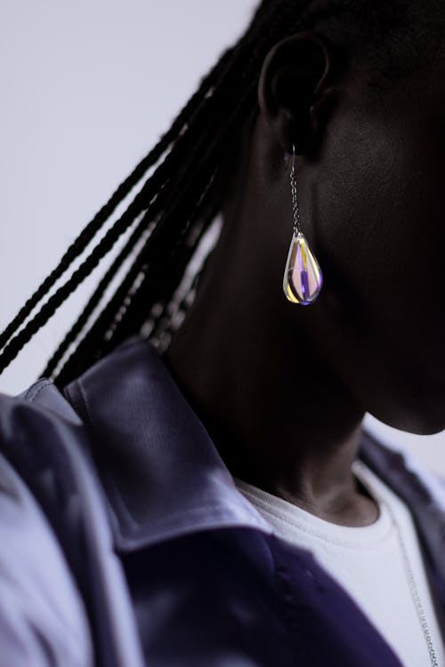 アクセサリー, アフリカ系アメリカ人女性, イヤリングの無料の写真素材