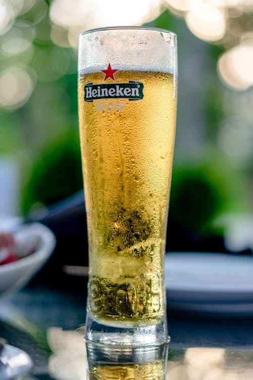 Close-Up Photograph of a Glass with Beer