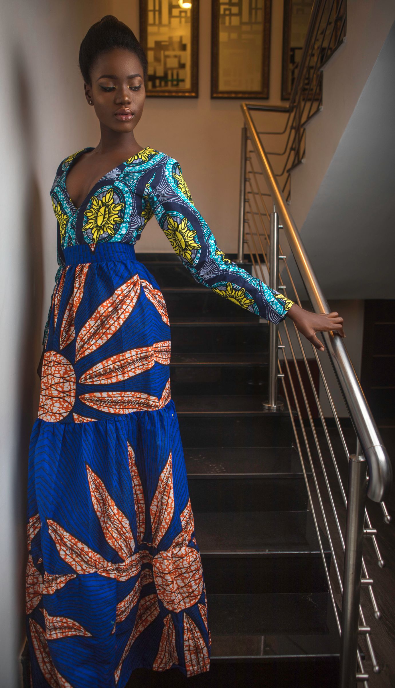 Zulu Print Maxi Skirt