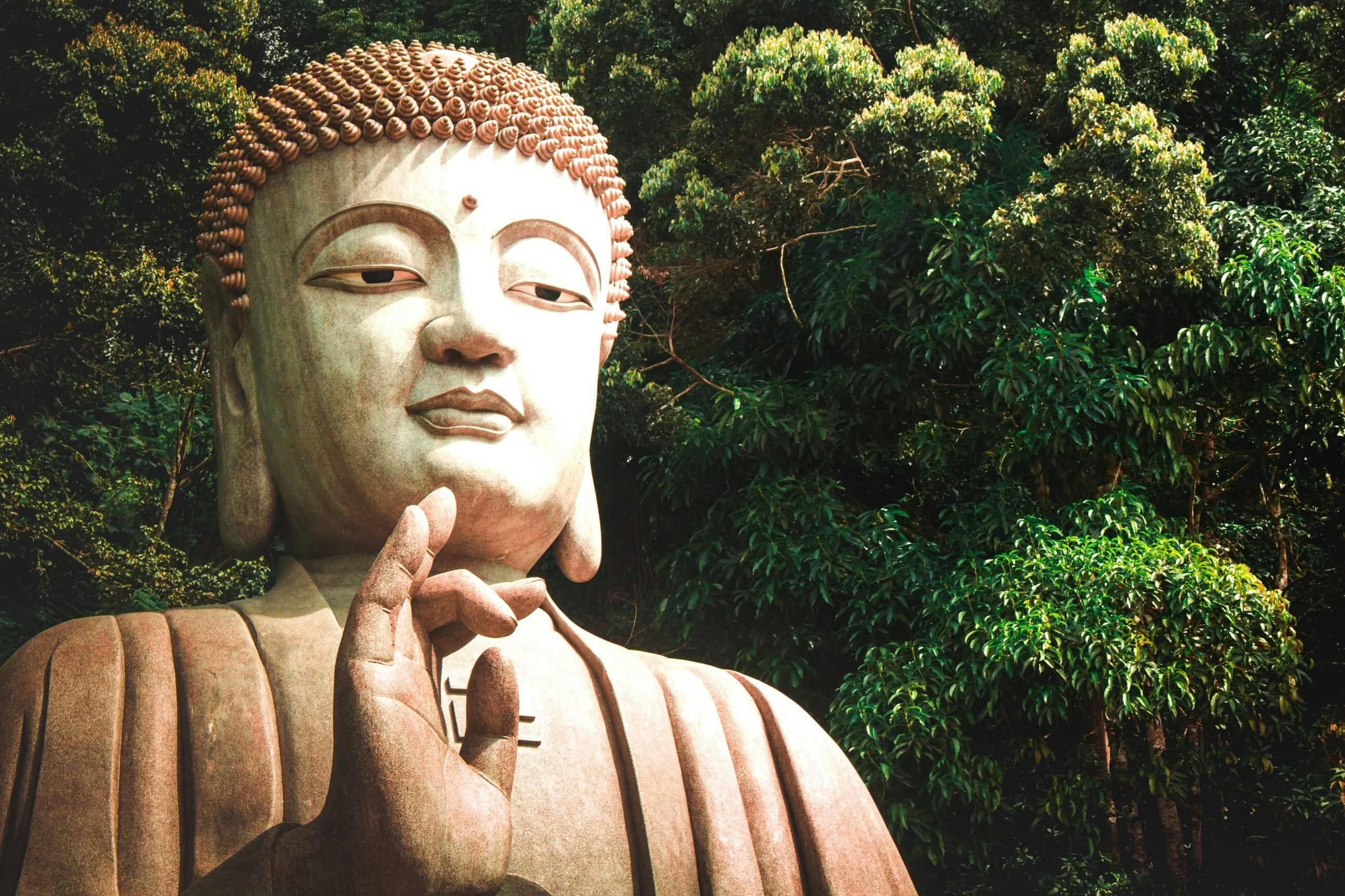 Green Trees Near the Concrete Statue · Free Stock Photo