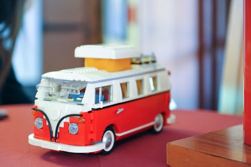 Free stock photo of bus, lego, toy