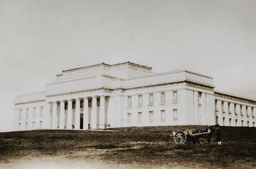 Free An Old Photograph of Auckland War Memorial Museum Stock Photo