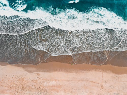 Waves Crashing on Shore