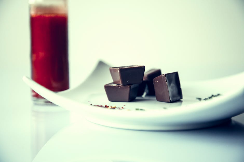 chocolates, dessert, drinking glass