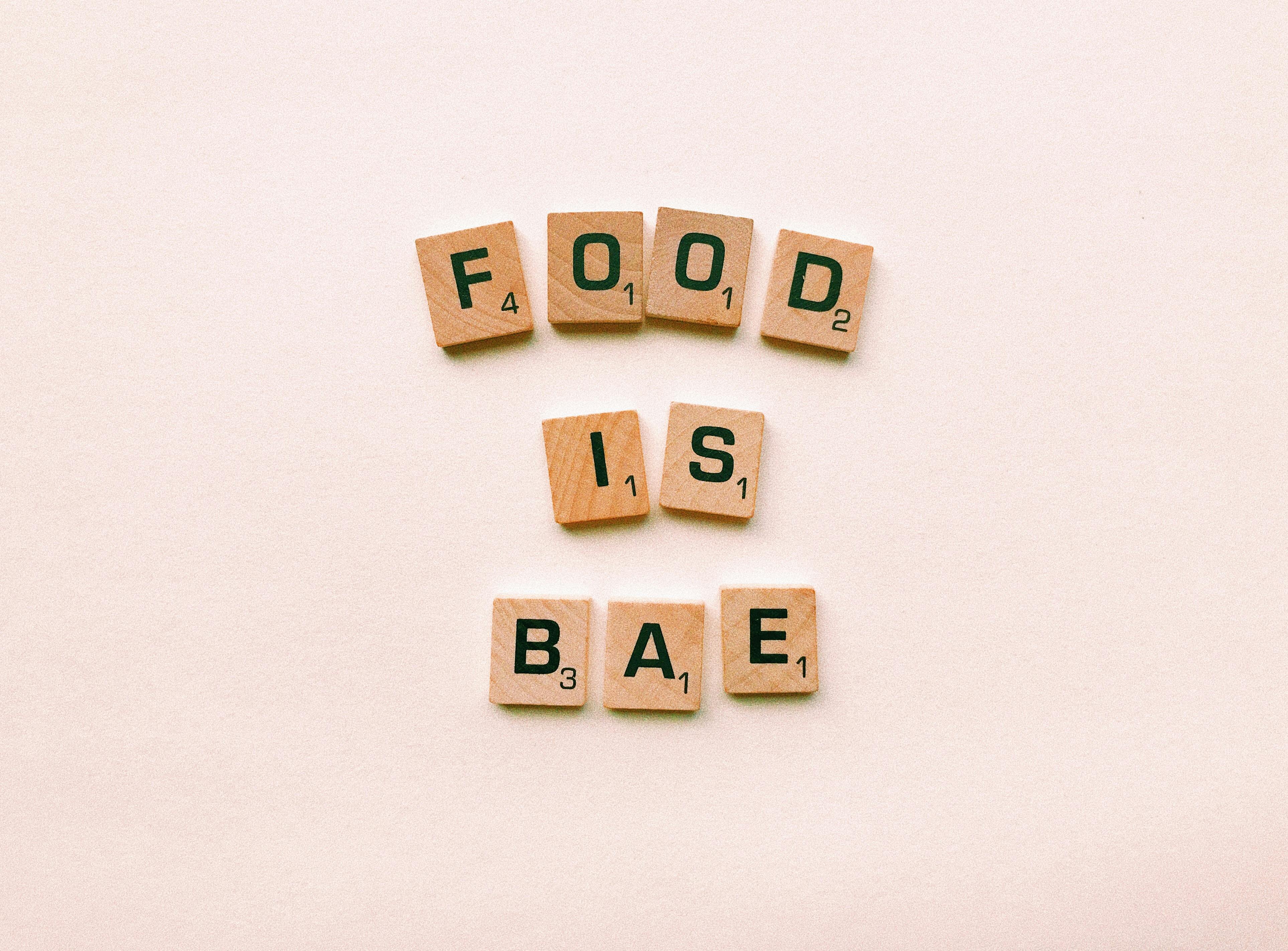 food is bae wooden decor