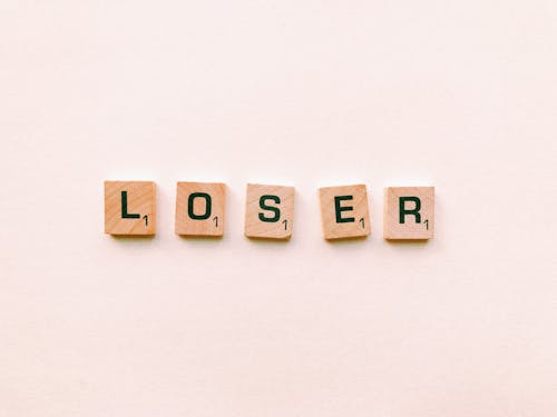 Close Upfotografie Van Loser Scrabble Letter