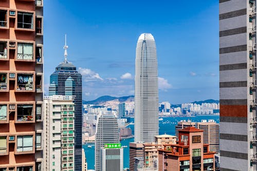 Ücretsiz binalar, gökdelen, Hongkong içeren Ücretsiz stok fotoğraf Stok Fotoğraflar