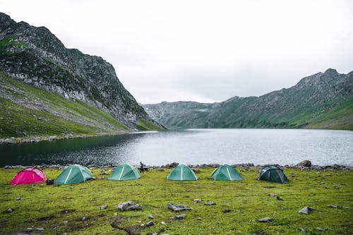 Photos gratuites de bord de lac, camping, eau