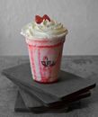 White Ice Cream on Pink Plastic Cup