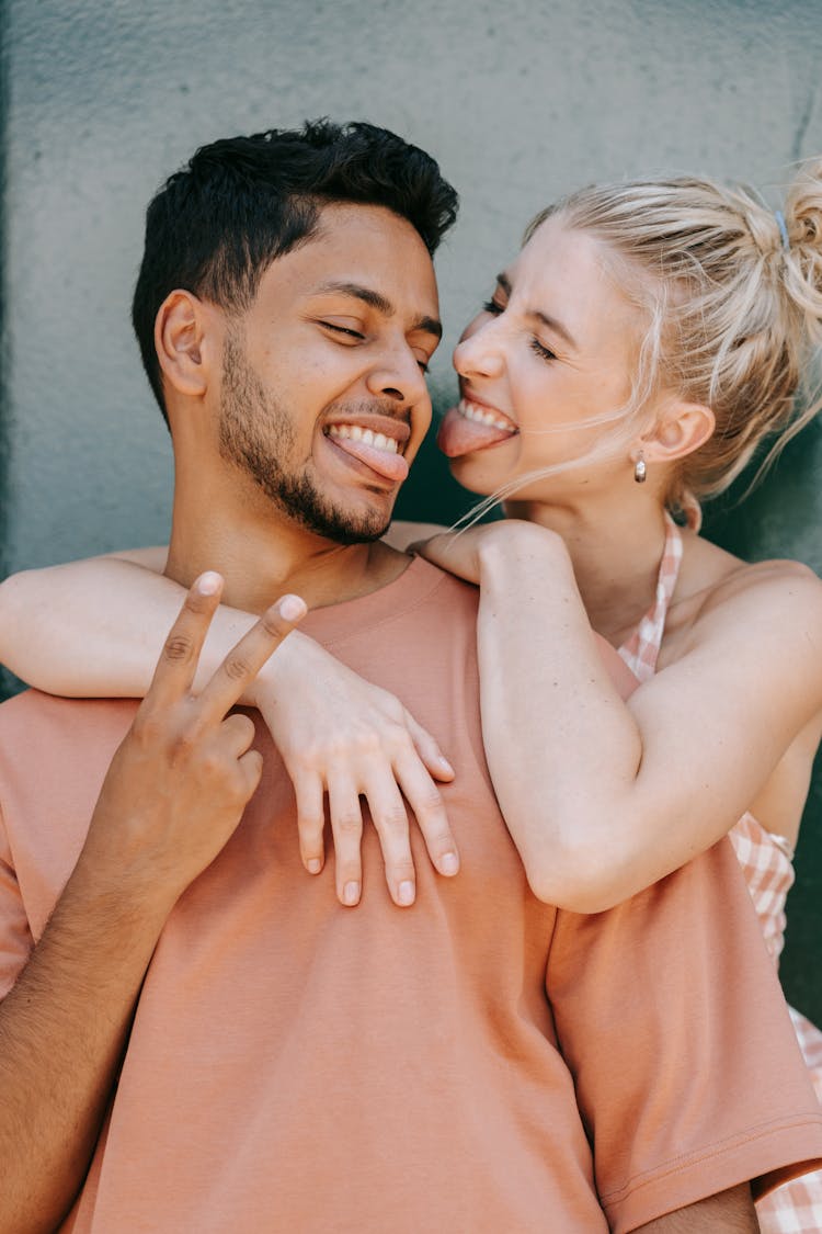 Photo Of A Couple Being Silly