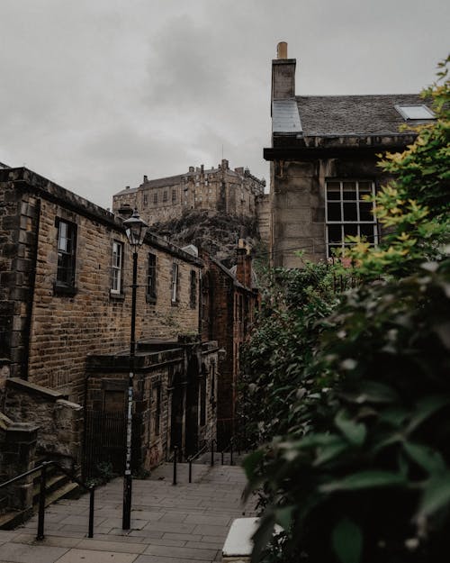 Foto profissional grátis de alameda, casas, castelo de edimburgo