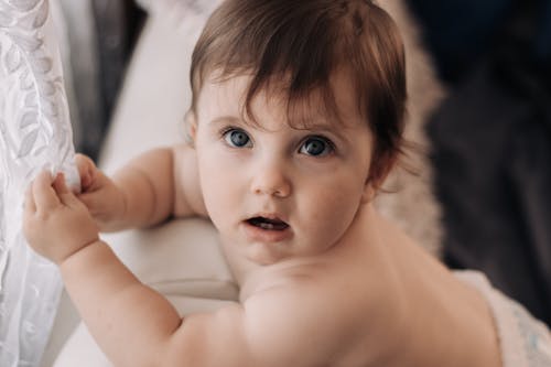 Free Close Up Shot of a Toddler Stock Photo