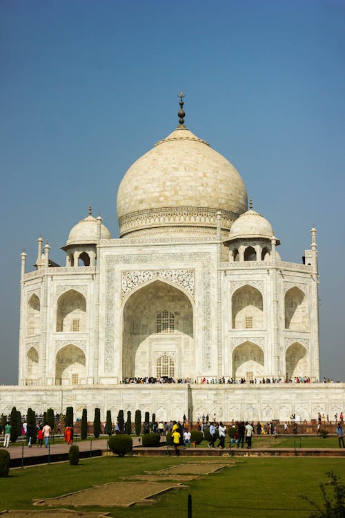 Facade of Taj Mahal in Agra, Uttar Pradesh, India