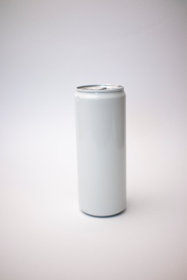 Plain White Can In White Background