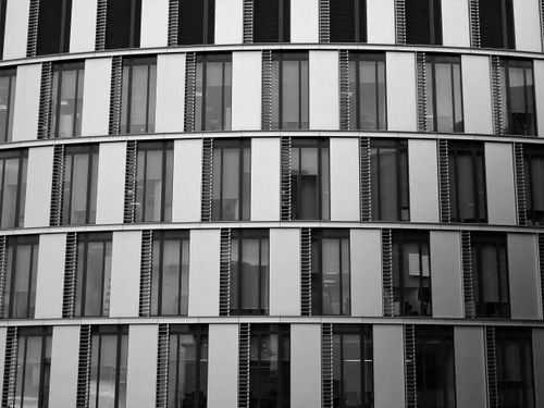 Modern university science building facade