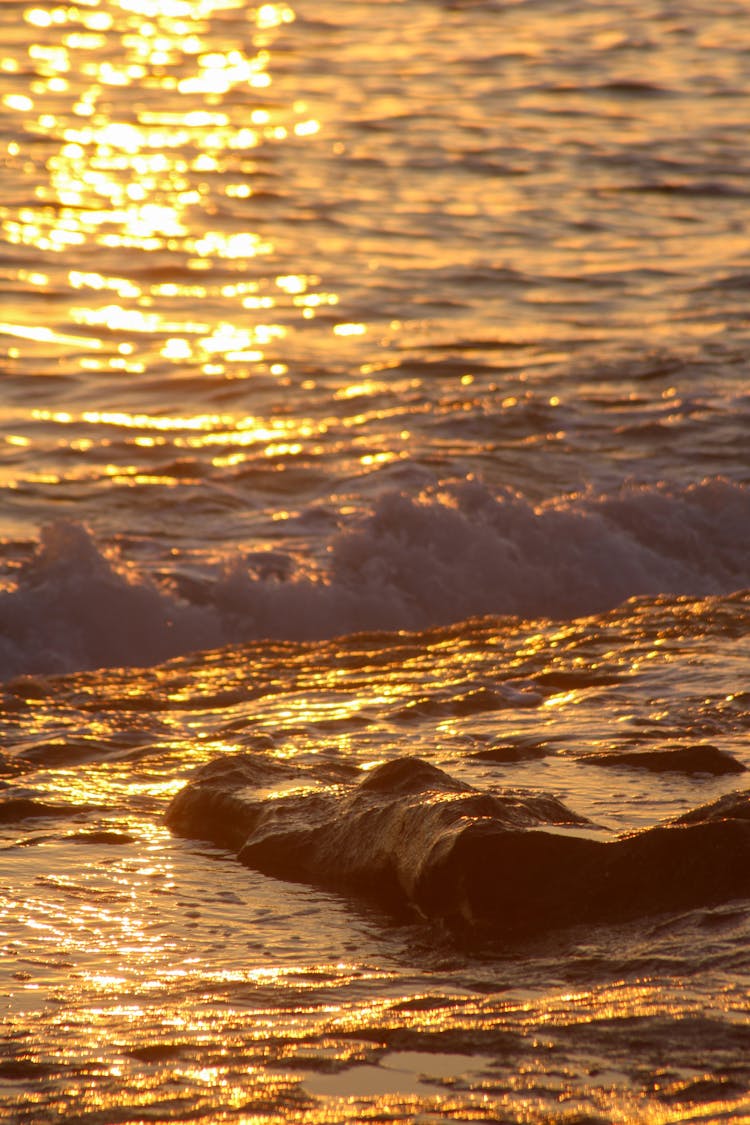 Wave On Sea During Dusk