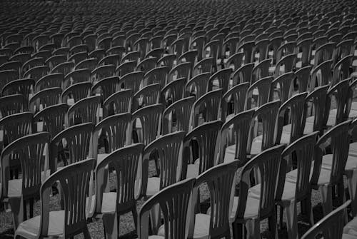 Free Row of Plastic Chairs Stock Photo