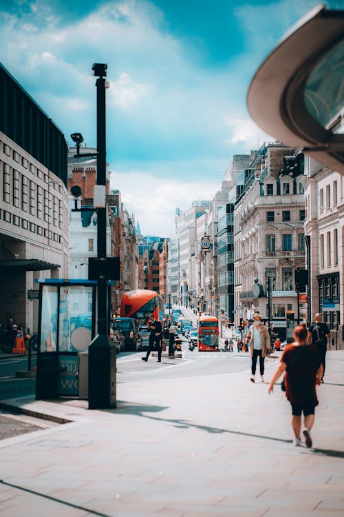 Free People Walking on the Streets of London Stock Photo