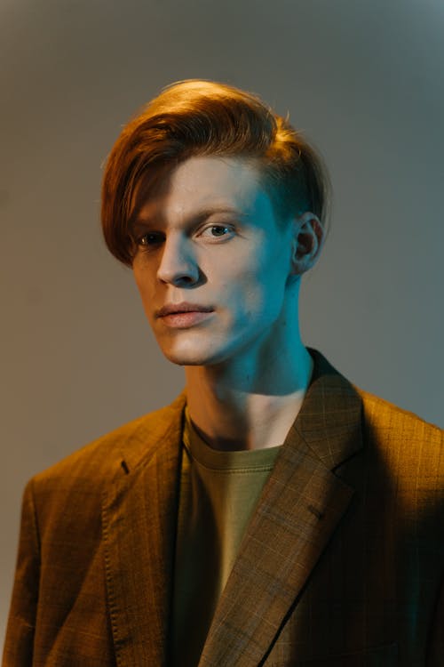 A Man in Brown Suit Jacket