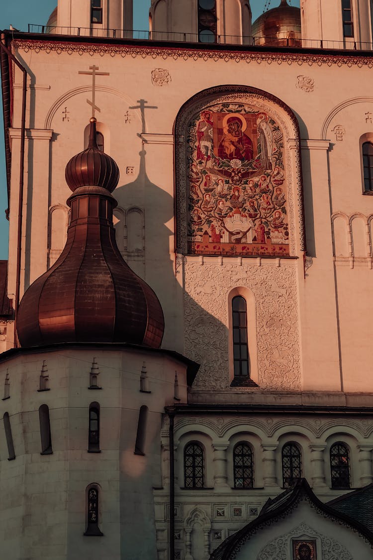 Fresco On Exterior Wall Of Orthodox Church