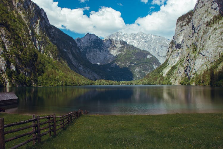 Wooden Fence Near Lake Obersee