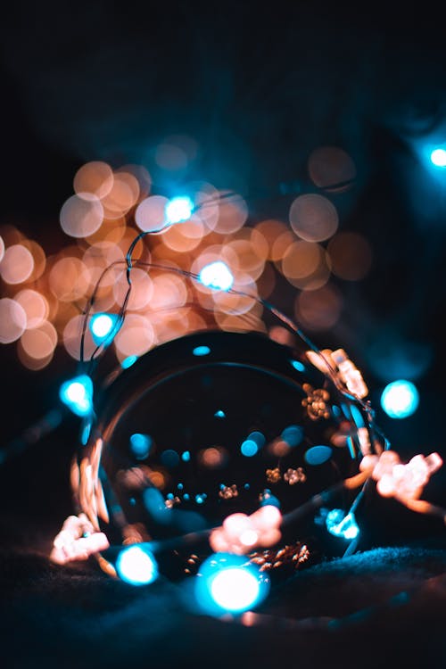 A Ball Shape Object Surrounded by String Lights · Free Stock Photo