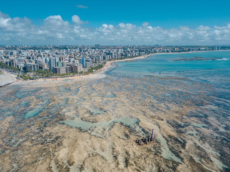 Drone Shot Of Ponta Verde In Brazil