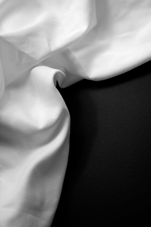Foto profissional grátis de amassado, branco, de pano