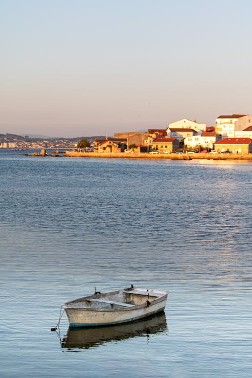 A Wooden Boat on the Sea