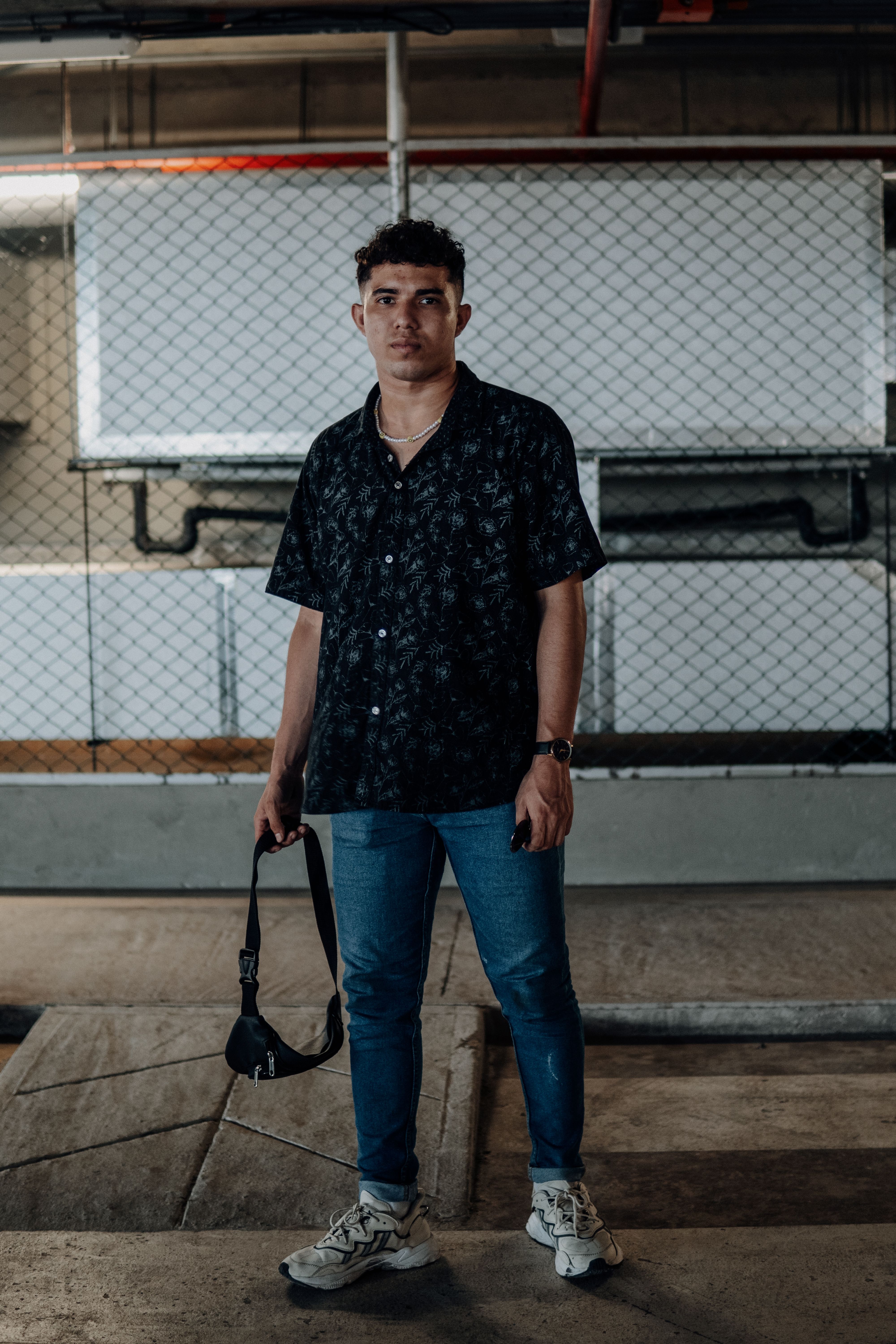 White Shirt and Denim Jeans Standing 