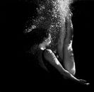 Grayscale Photo of Womans Hand