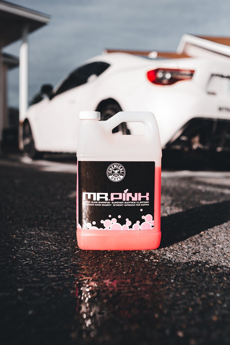 A Car Soap In A Plastic Bottle