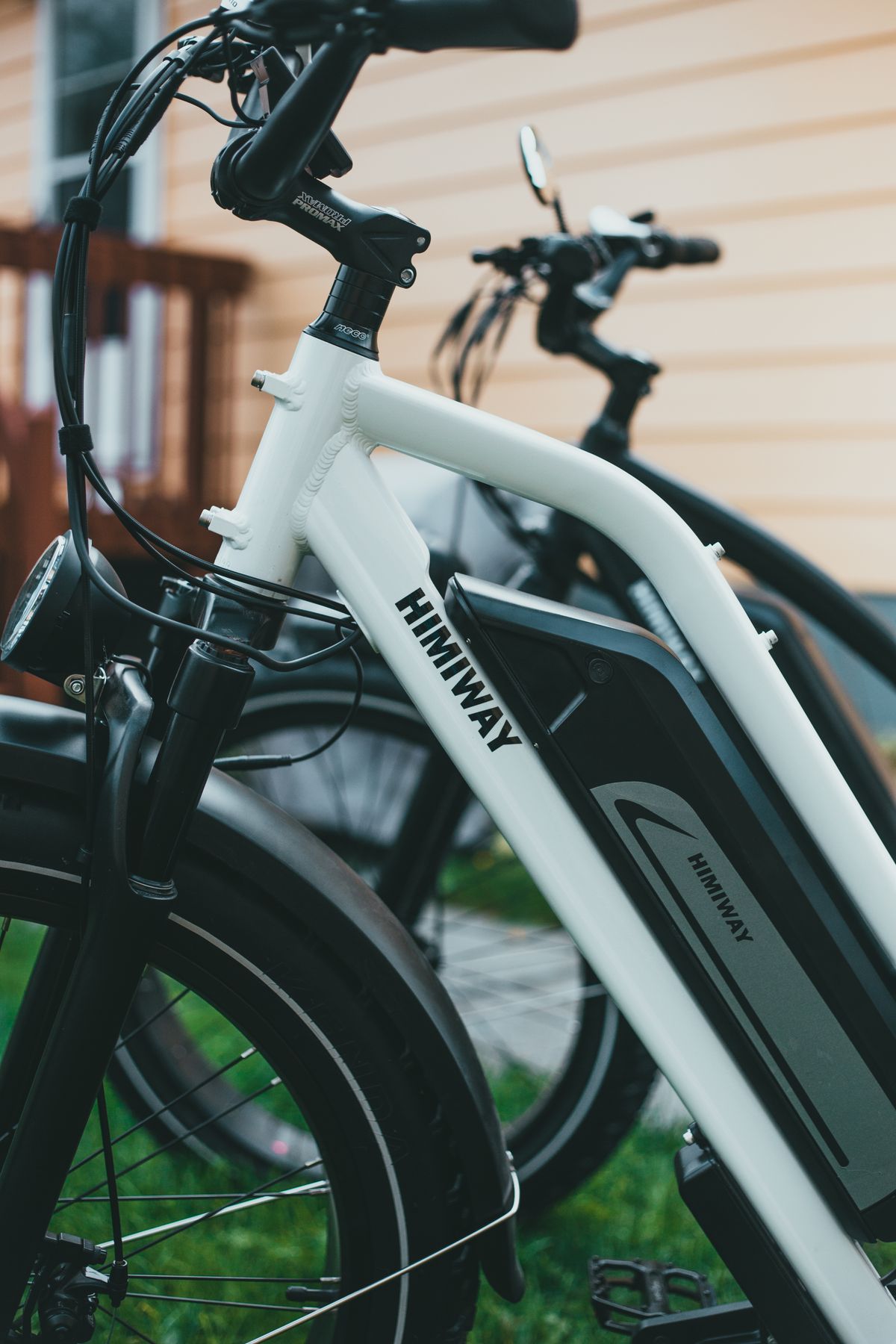 Close-up of a modern bicycle highlighting detailed components