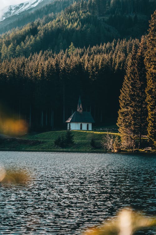 A Chapel by a Lake