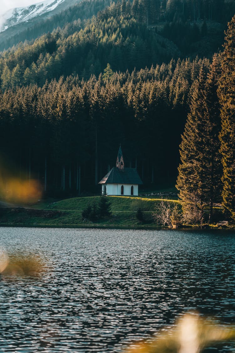 A Chapel By A Lake